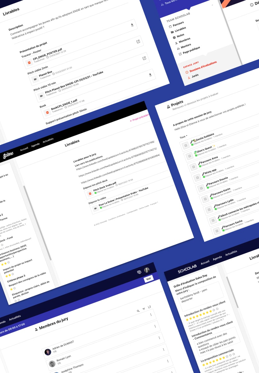 Visuelle de présentation des projets de la plateforme Injetct