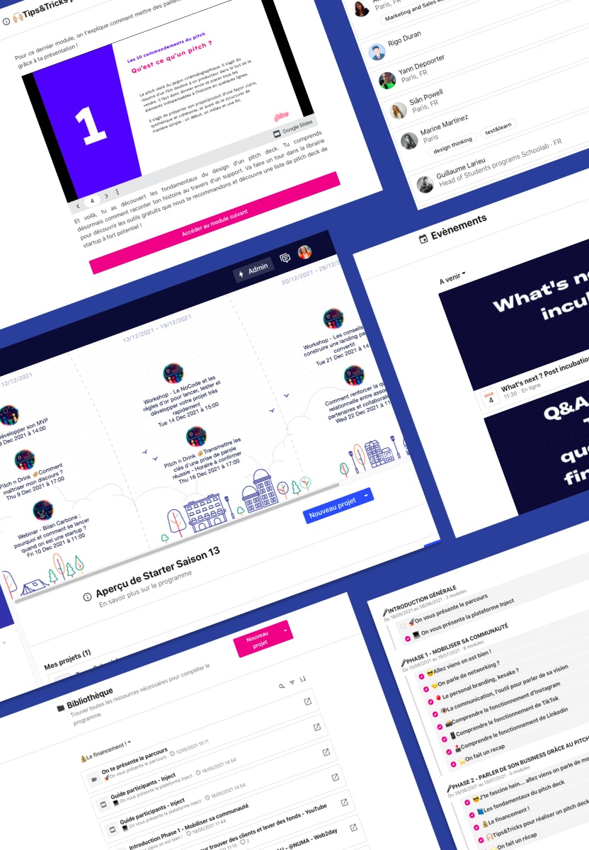 Visuelle de présentation de la plateforme Injetct