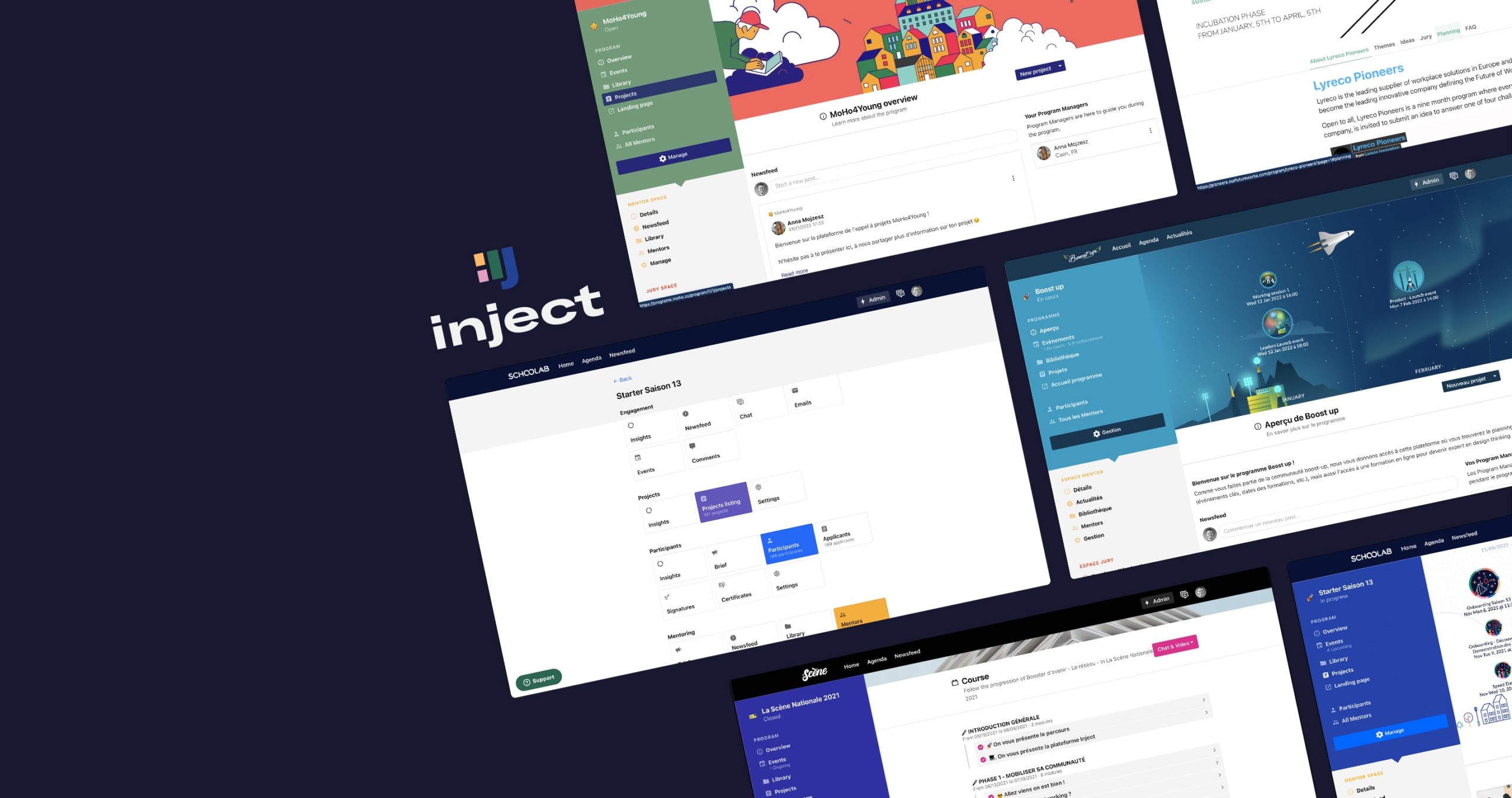 Visuelle de présentation de la plateforme Injetct