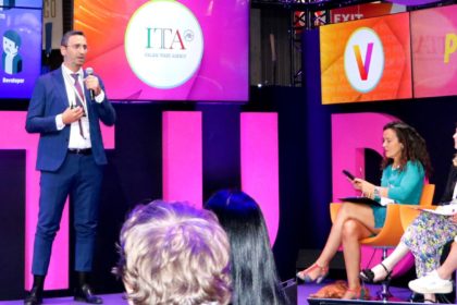 Présentation d'un candidat au Pitch contest à VivaTech