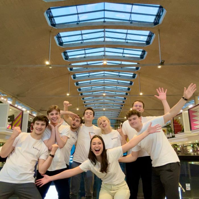 Photo de groupe des fondateurs de la startup Koino.