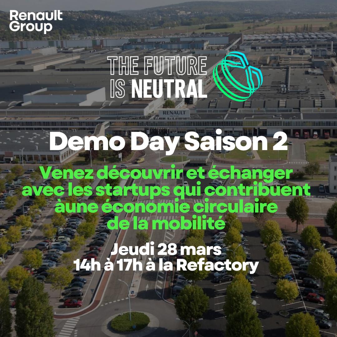 visuel du Demo Day S2 du programme du Hub de l'innovation de The Future Is NEUTRAL